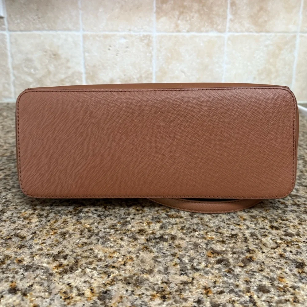 Michael Kors Brown Saffiano Leather Tote - Picture 4 of 11